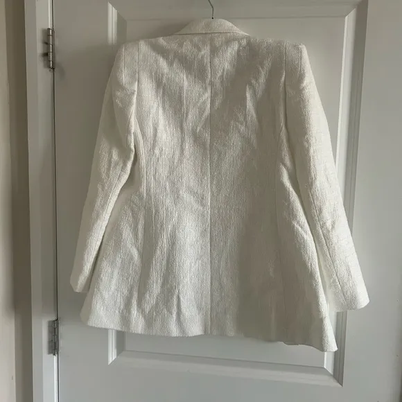 Express White Tweed Blazer