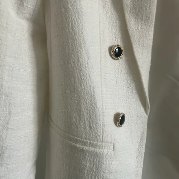 Express White Tweed Blazer