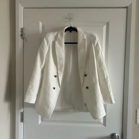 Express White Tweed Blazer