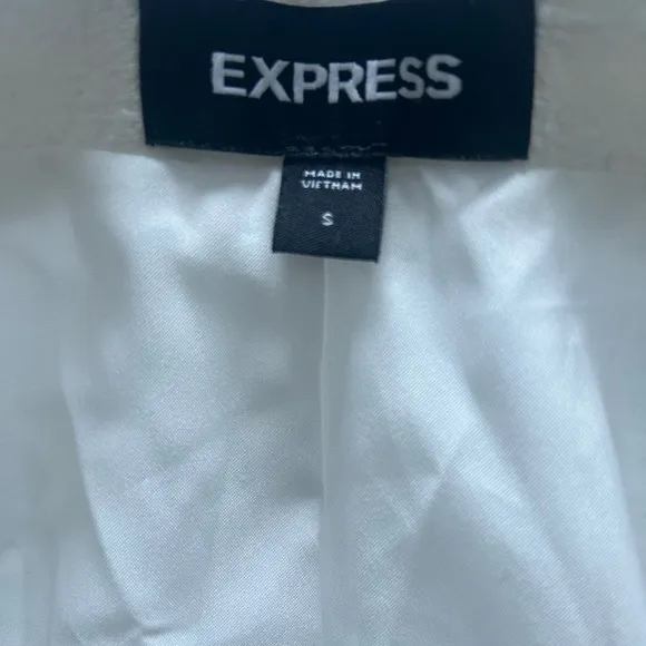 Express White Tweed Blazer