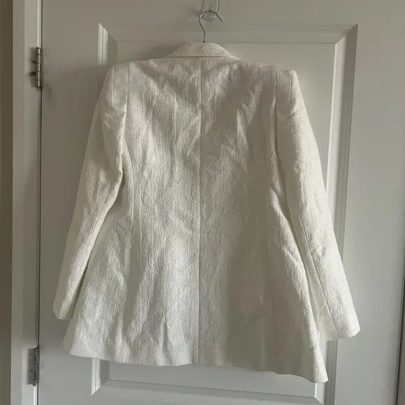 Express White Tweed Blazer