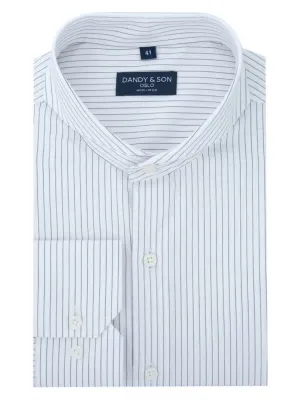 Extreme Cutaway Non-Iron Black Thin Stripes Shirt