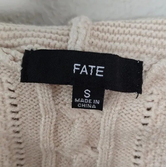 Fate Double-Cable Knit Hooded Sweater