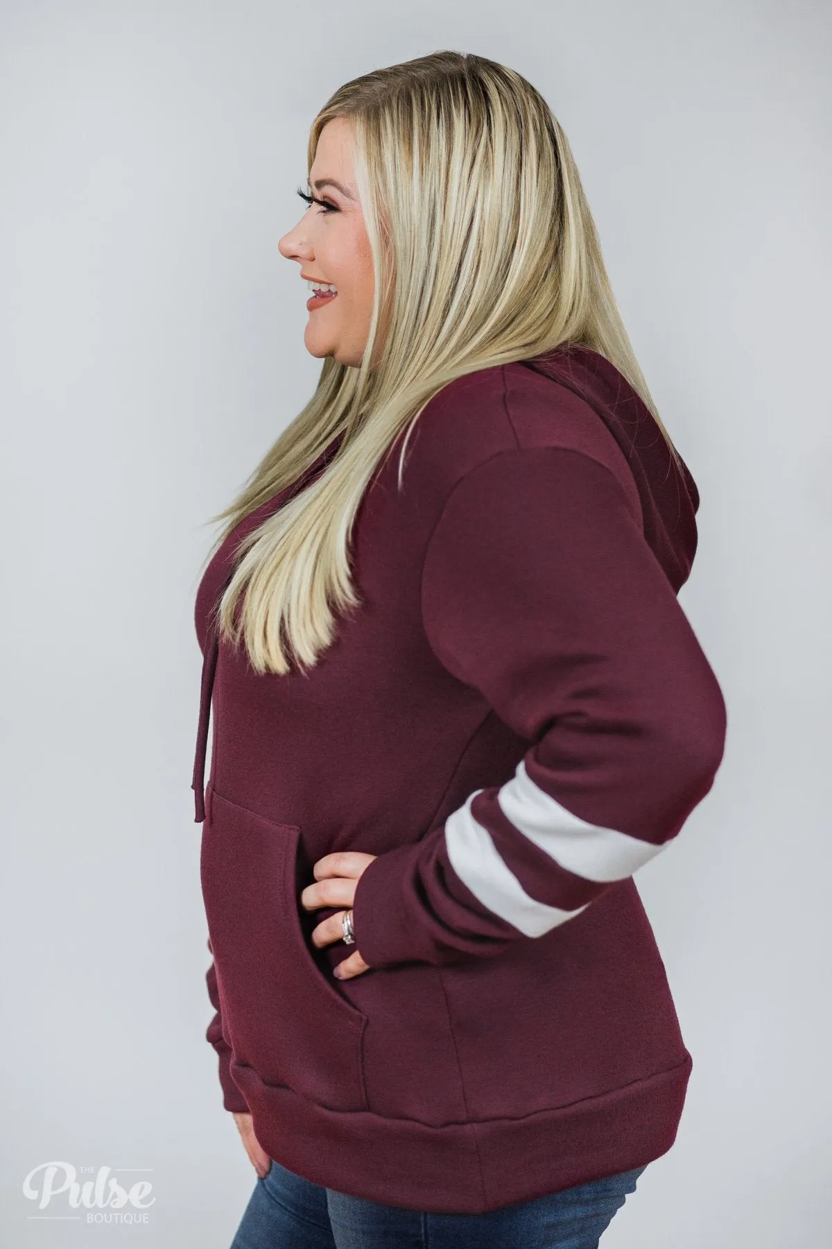 Feels Like Home Soft Hoodie- Burgundy
