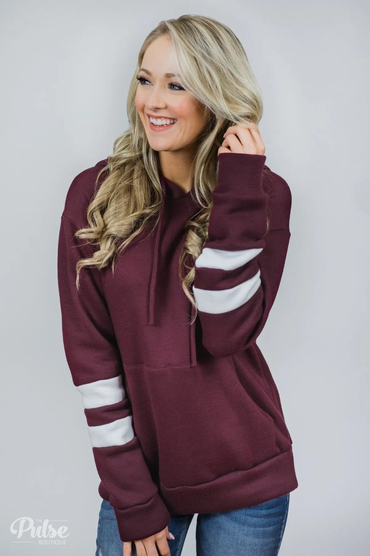 Feels Like Home Soft Hoodie- Burgundy