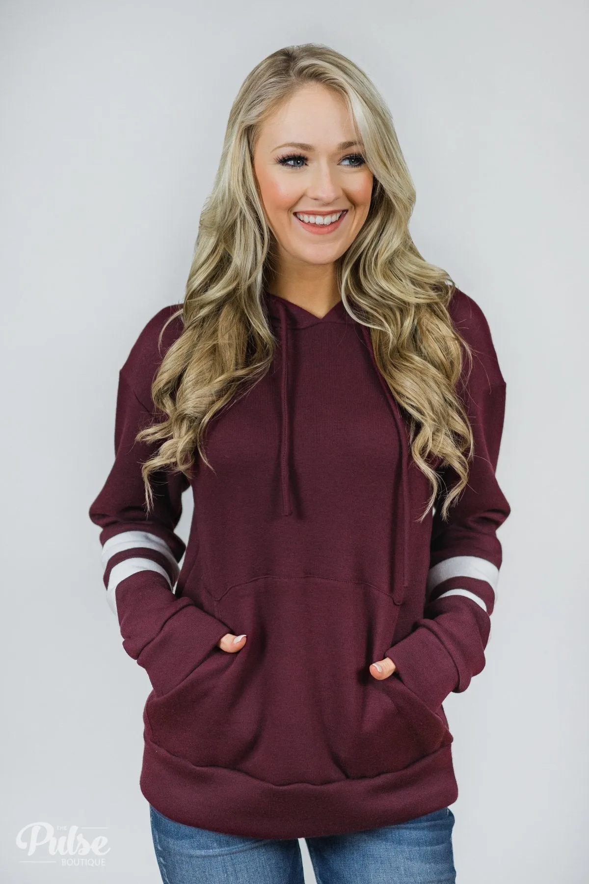 Feels Like Home Soft Hoodie- Burgundy