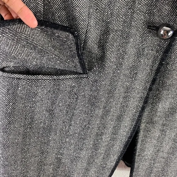 Feraud Virgin Wool Striped Blazer Jacket SZ 14