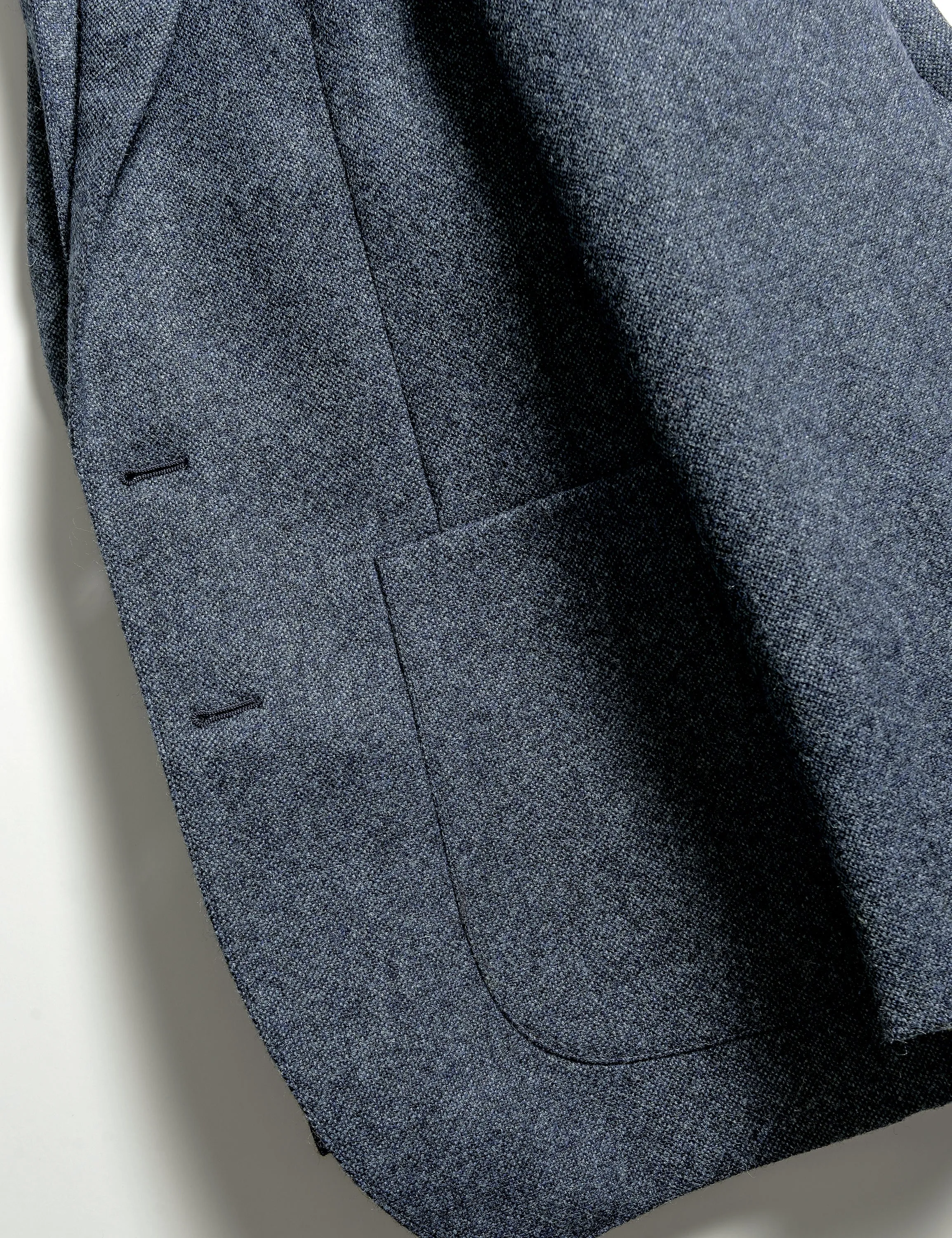 FINAL SALE: BKT35 Unstructured Jacket in Donegal Tweed - Denim