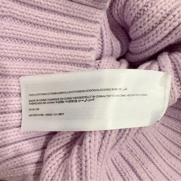 Finders Keepers Linear Cable Rib Cotton Knit Oversized Pull on Sweater Size M