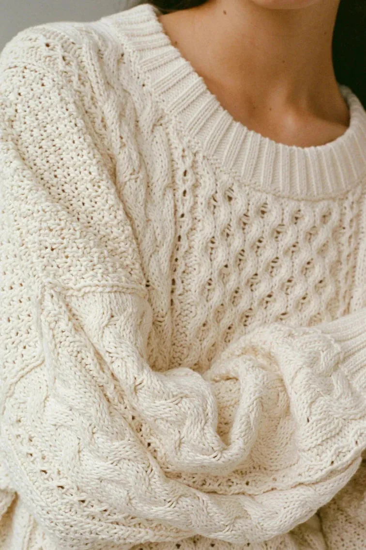 Fisherman Sweater, Natural