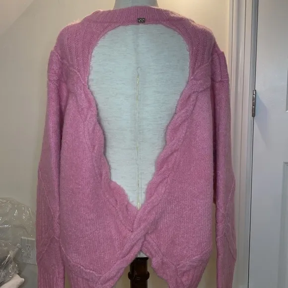 For Love &amp; Lemons Carly Sweater in Pink | REVOLVE Size 2X