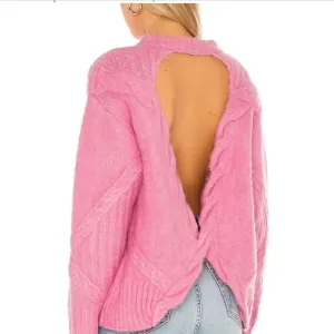 For Love &amp; Lemons Carly Sweater in Pink | REVOLVE Size 2X