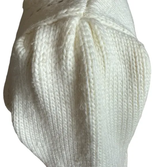 For Love &amp; Lemons Jules Sweater Cable Knit Cream Mock Neck Mini Short Dress XS