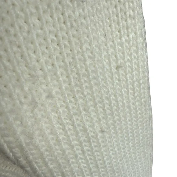 For Love &amp; Lemons Jules Sweater Cable Knit Cream Mock Neck Mini Short Dress XS