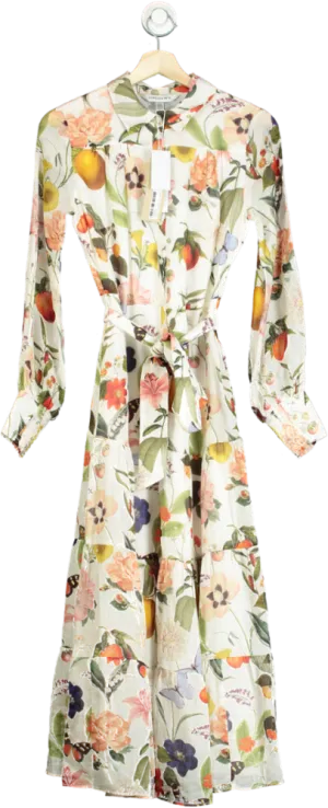 Forever New White Sylvie Tiered Shirt Midi Dress UK 6