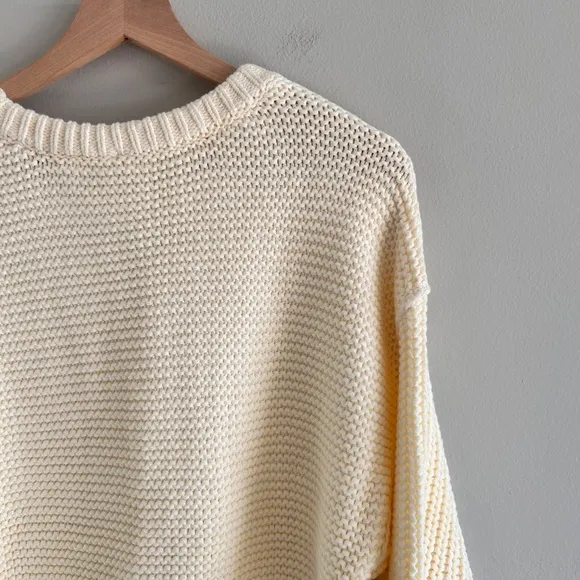 FREE PEOPLE Dream Cable-Knit Sweater, Cream, Size X-Small - NWT