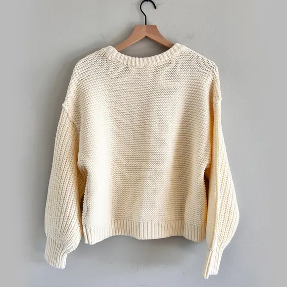 FREE PEOPLE Dream Cable-Knit Sweater, Cream, Size X-Small - NWT