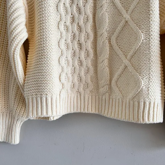 FREE PEOPLE Dream Cable-Knit Sweater, Cream, Size X-Small - NWT