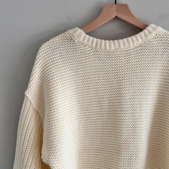 FREE PEOPLE Dream Cable-Knit Sweater, Cream, Size X-Small - NWT