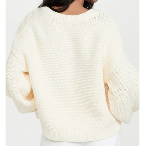 FREE PEOPLE Dream Cable-Knit Sweater, Cream, Size X-Small - NWT