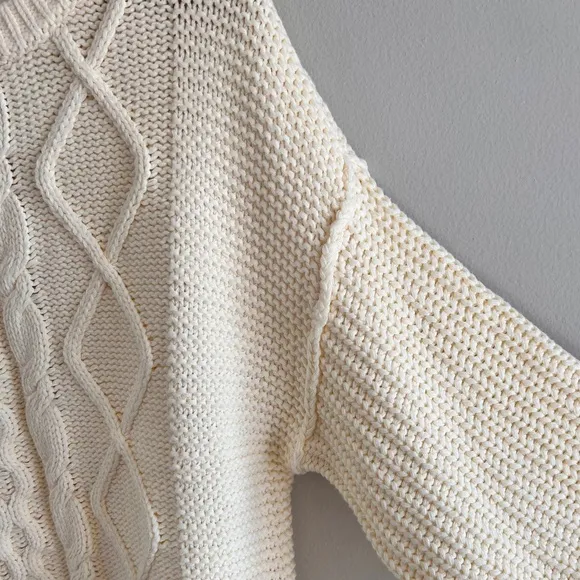 FREE PEOPLE Dream Cable-Knit Sweater, Cream, Size X-Small - NWT