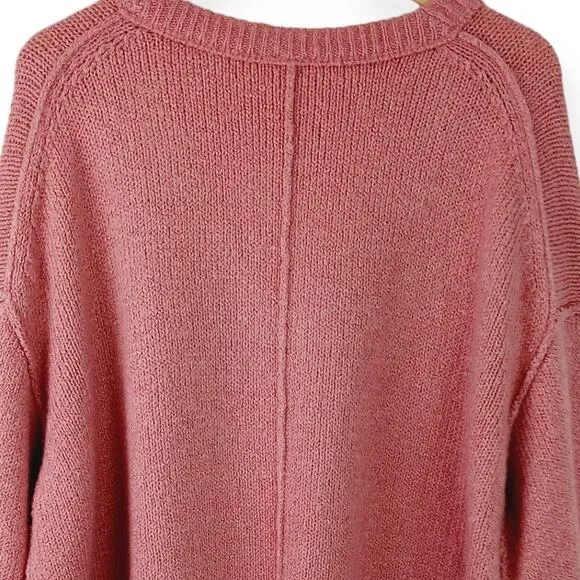 Free People SZ XS Brookside Tunic Sweater Alpine Rose Oversized OB1153857 $128