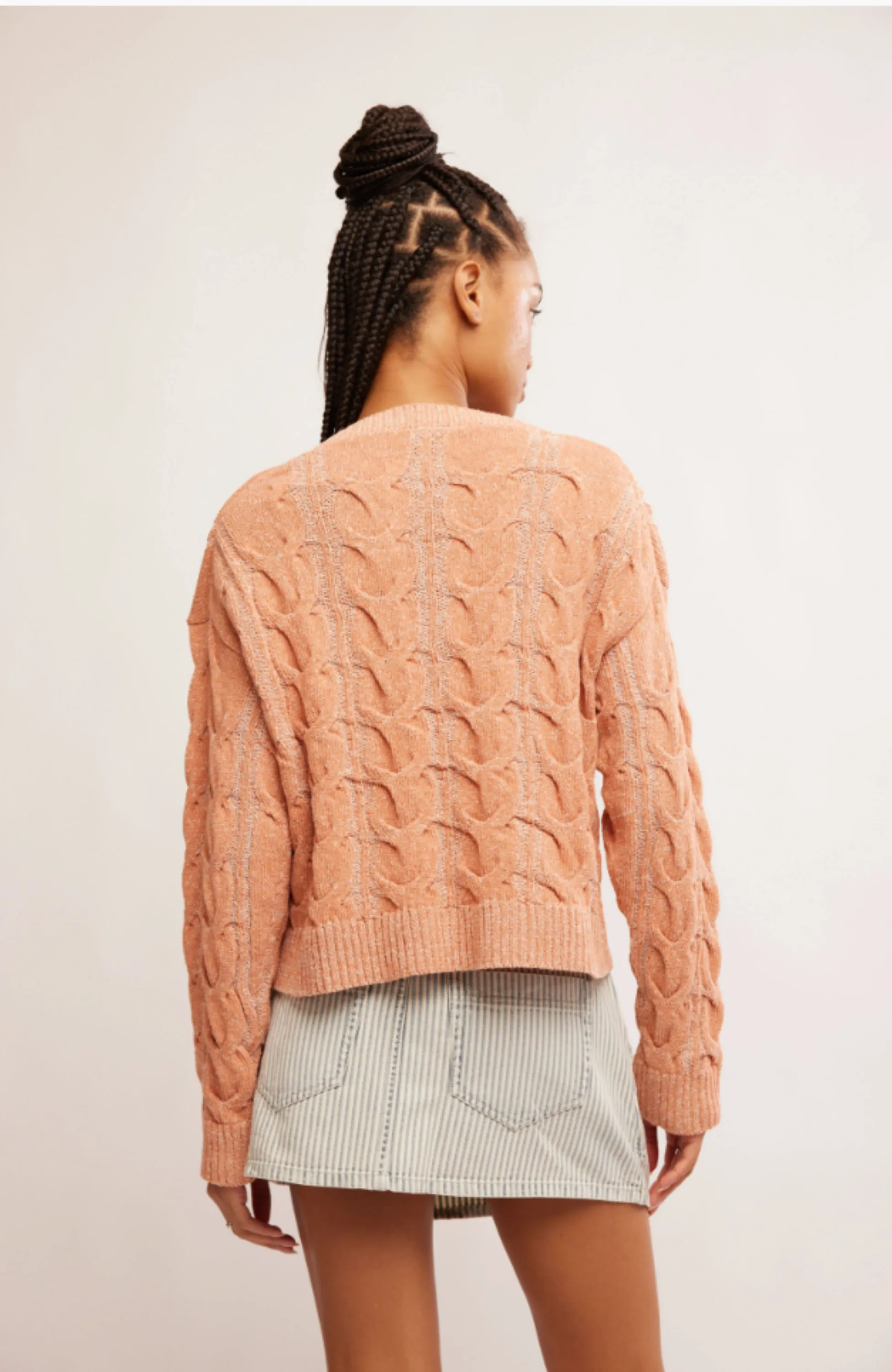 Free People - Washed Cable Sweater