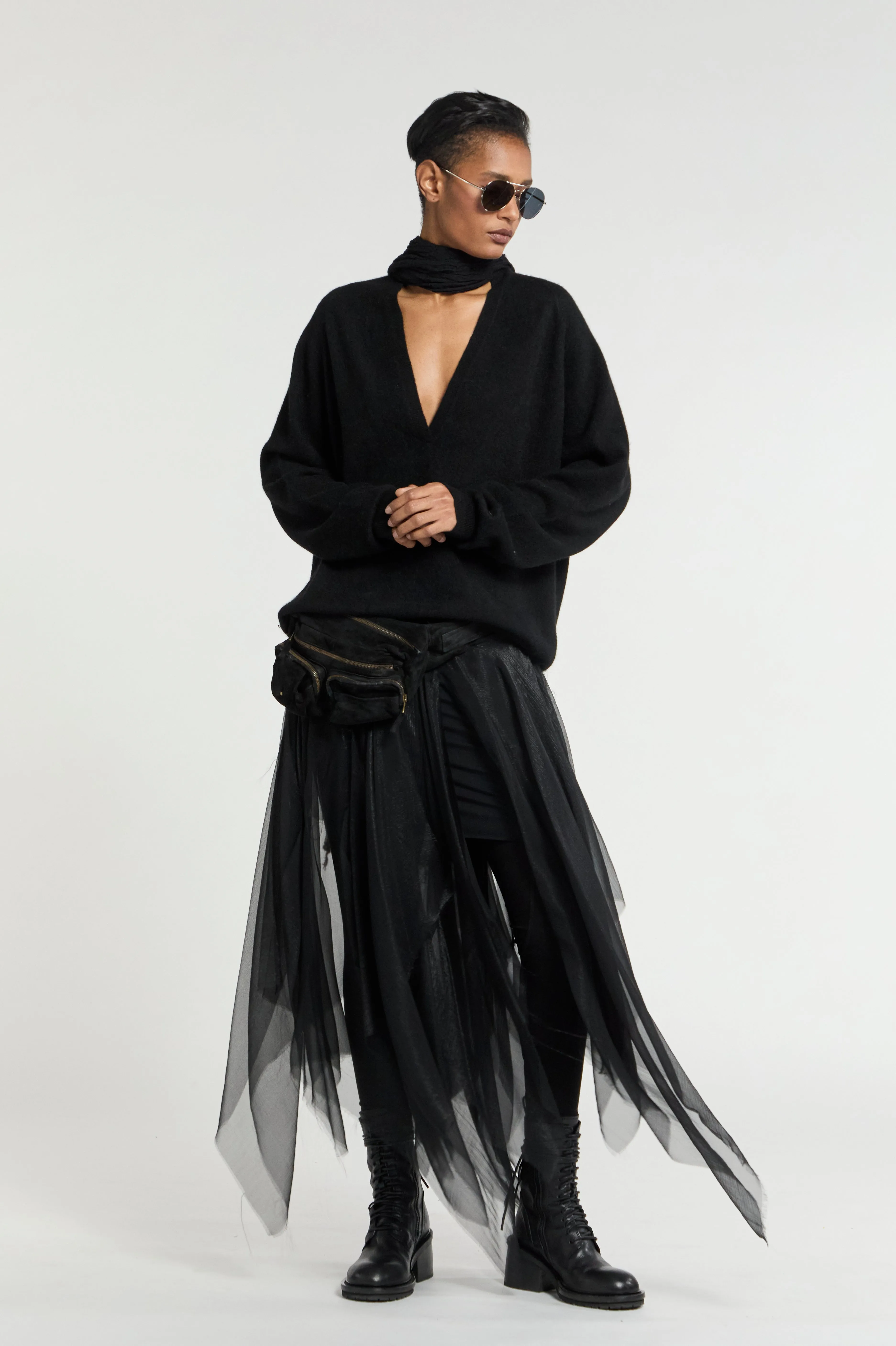Frenckenberger Cashmere V-Neck Oversized Johnny Sweater