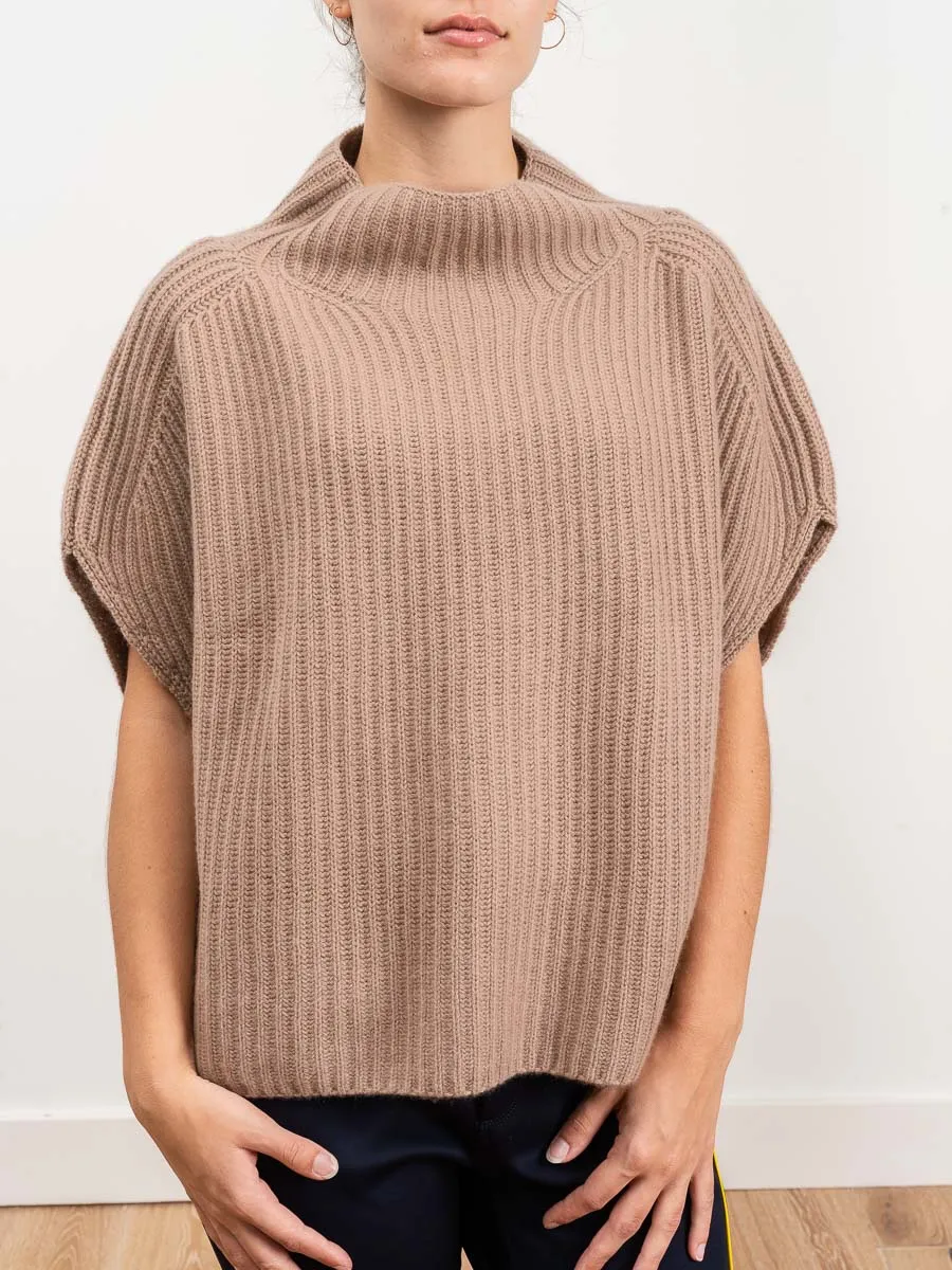funnel rib sweater - carmello