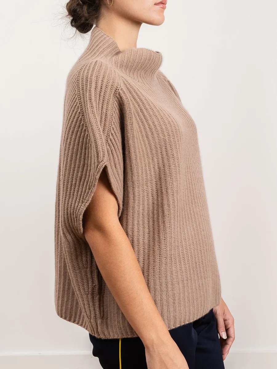 funnel rib sweater - carmello