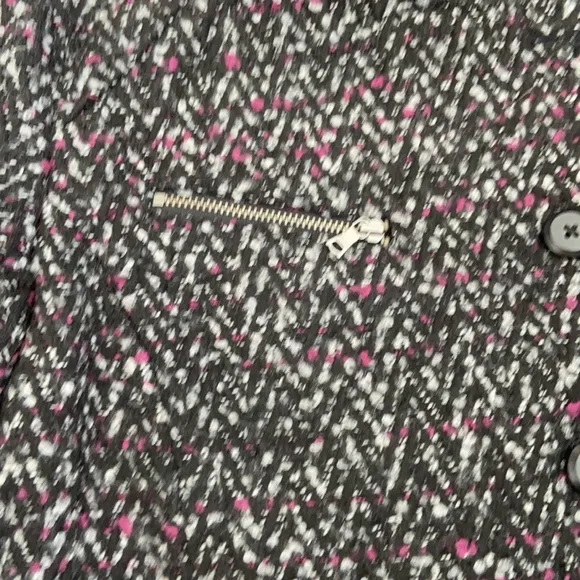 GAP Cropped Violet &amp; Black Tweed Coat, XS
