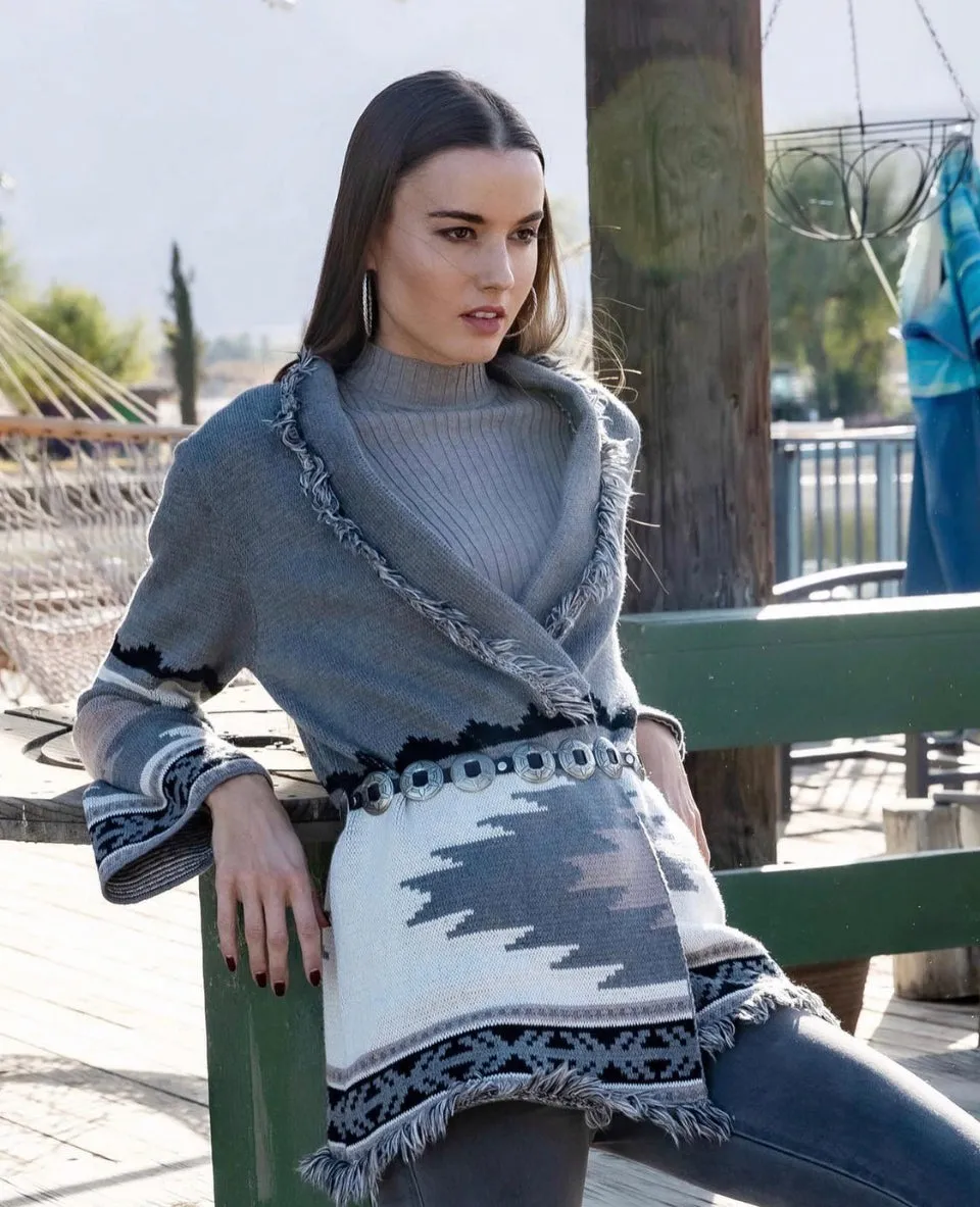 Gone With The West Aztec Cardigan Sweater