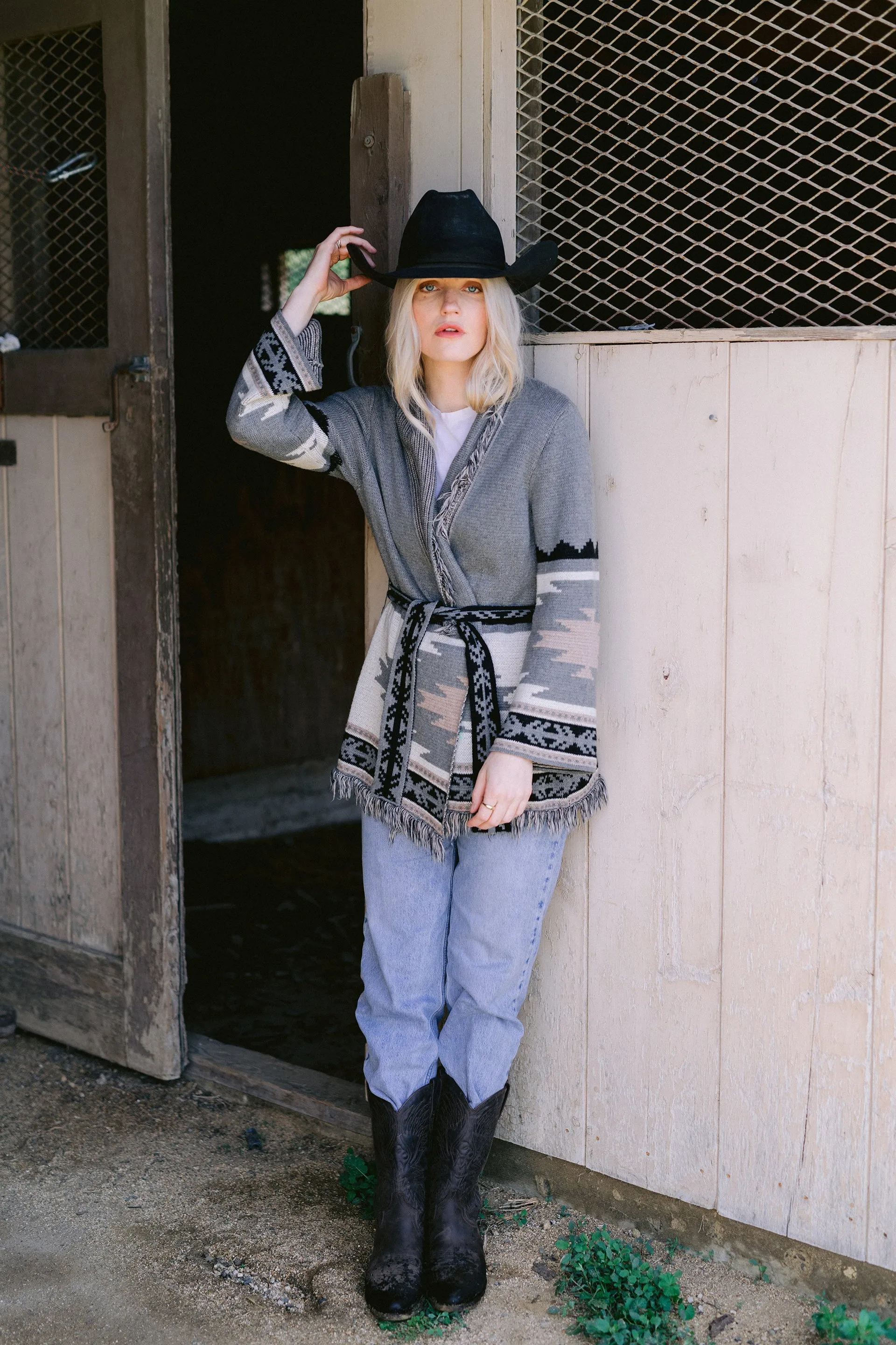 Gone With The West Aztec Cardigan Sweater