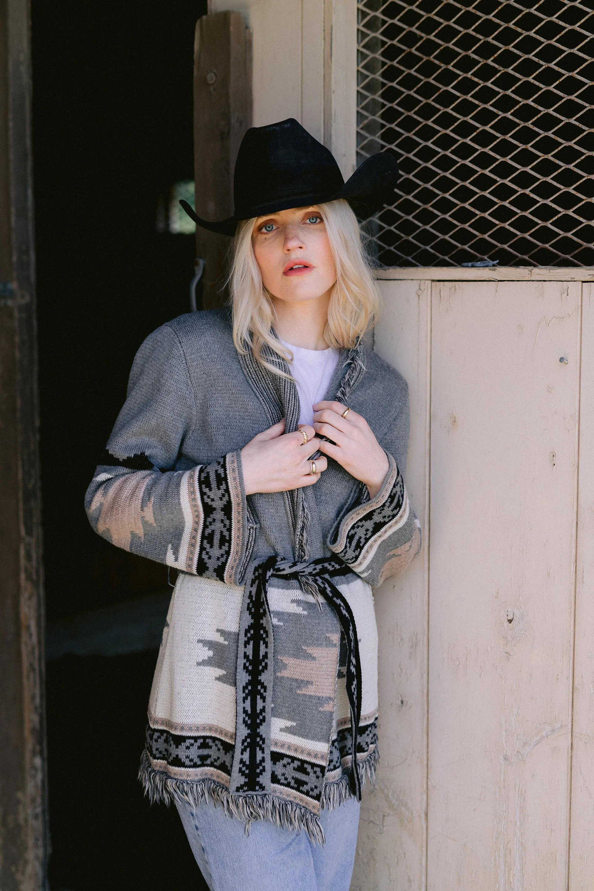 Gone With The West Aztec Cardigan Sweater