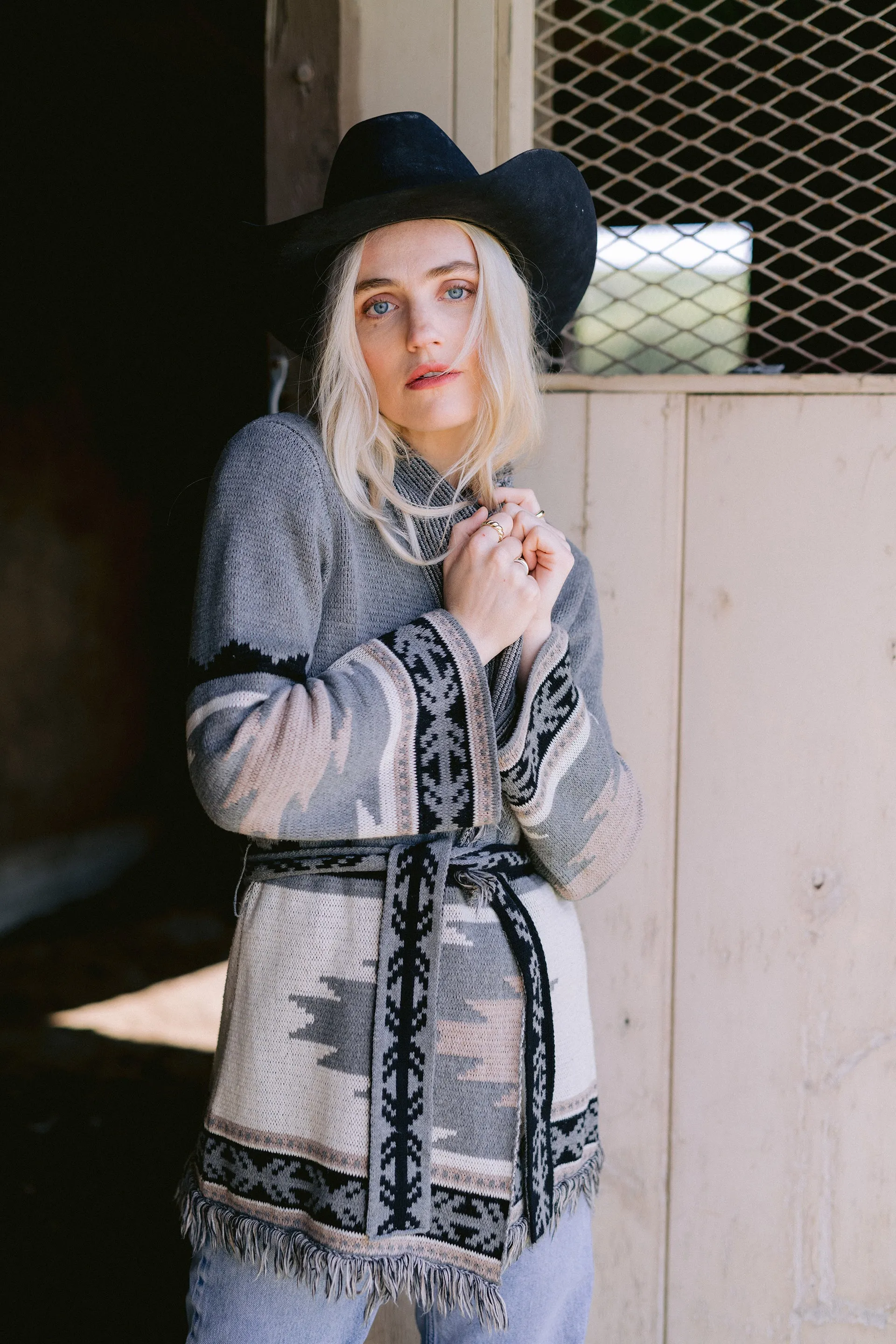 Gone With The West Aztec Cardigan Sweater