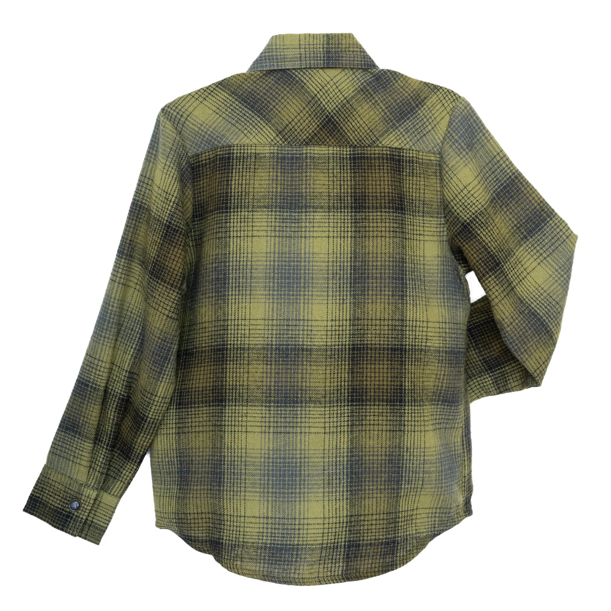 Green Plaid Knuckleheads Long Sleeve Rockabilly Shirt