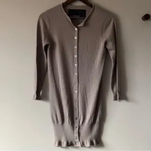 GUC YIGAL AZROUEL CASHMERE BUTTON UP CARDIGAN SWEATER SIZE MEDIUM