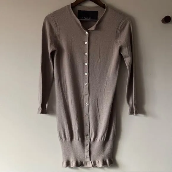 GUC YIGAL AZROUEL CASHMERE BUTTON UP CARDIGAN SWEATER SIZE MEDIUM