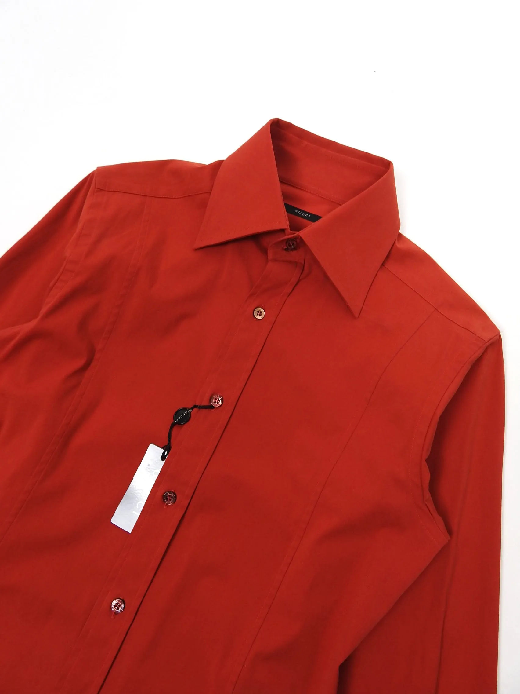 Gucci Red Fitted Shirt Size 38