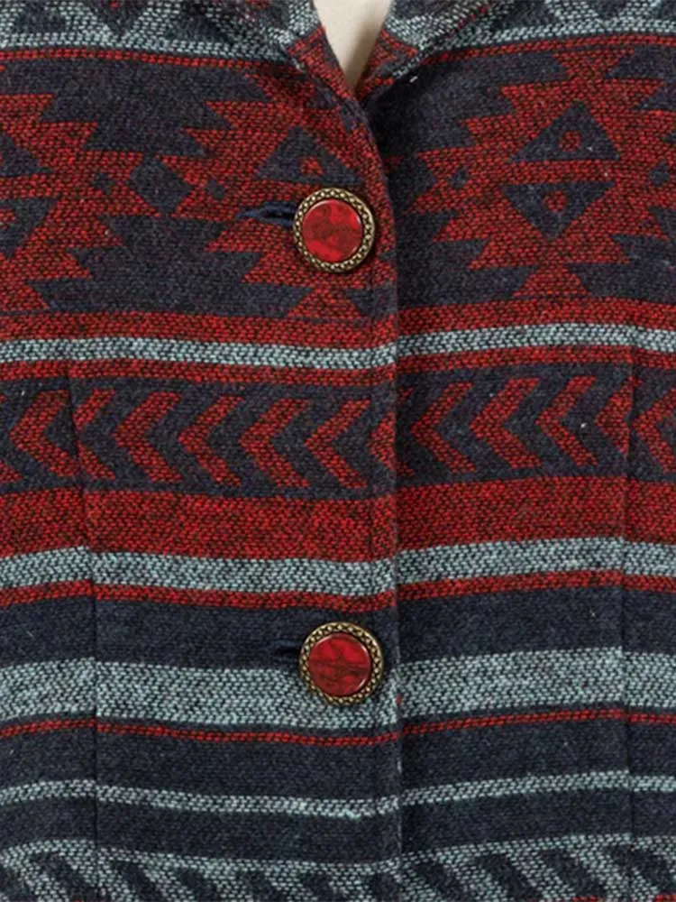 Gusseted Blaire Navy   Red Jacket