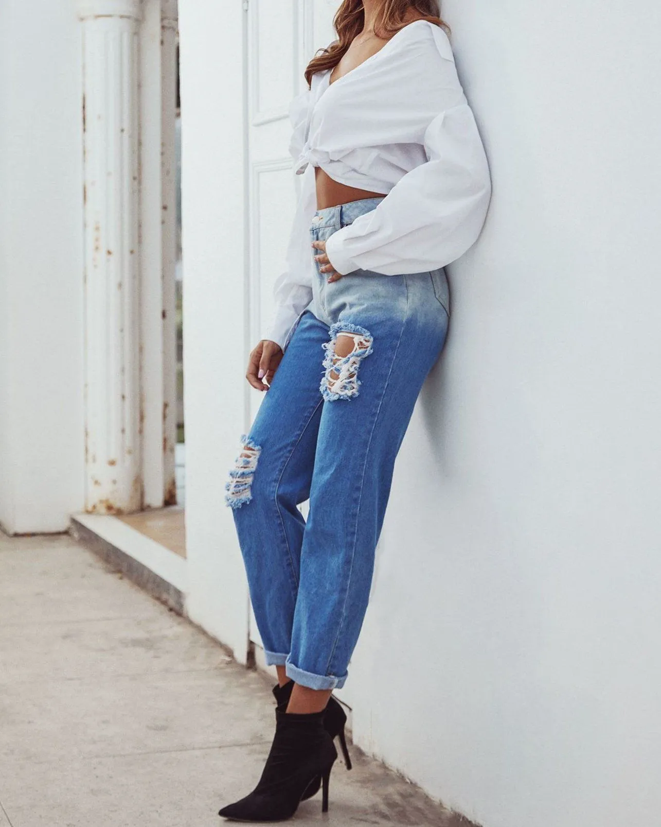 Heaven Devil Colorblock Straight Pants