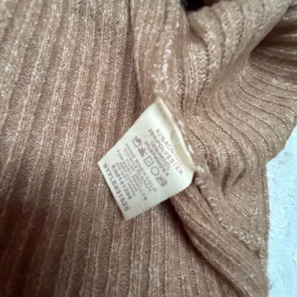 Hem &amp; Thread Womens More Than Ever Cable Knit Sweater Pullover Brown Small New
