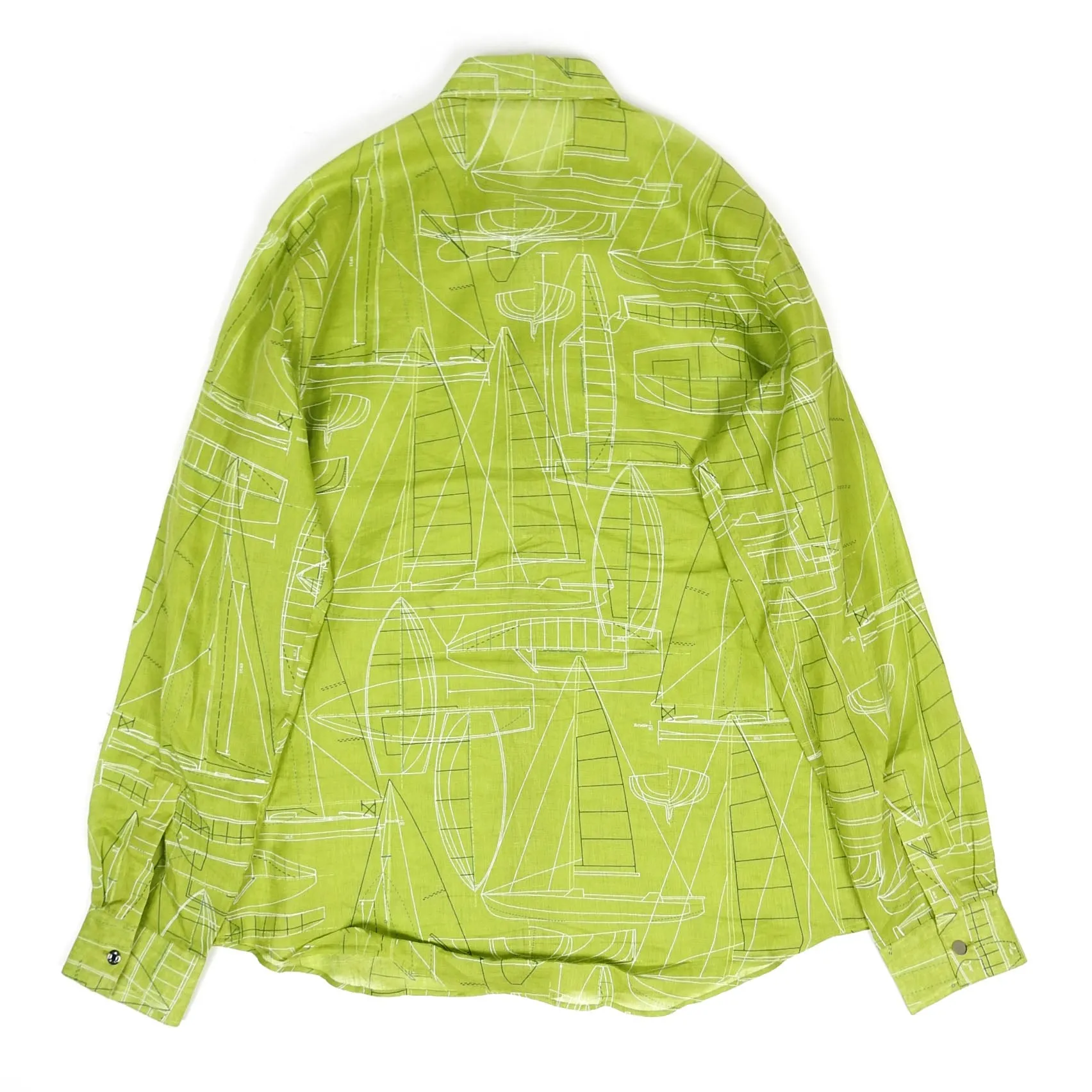 Hermes Graphic Linen Shirt Size 41 || 16