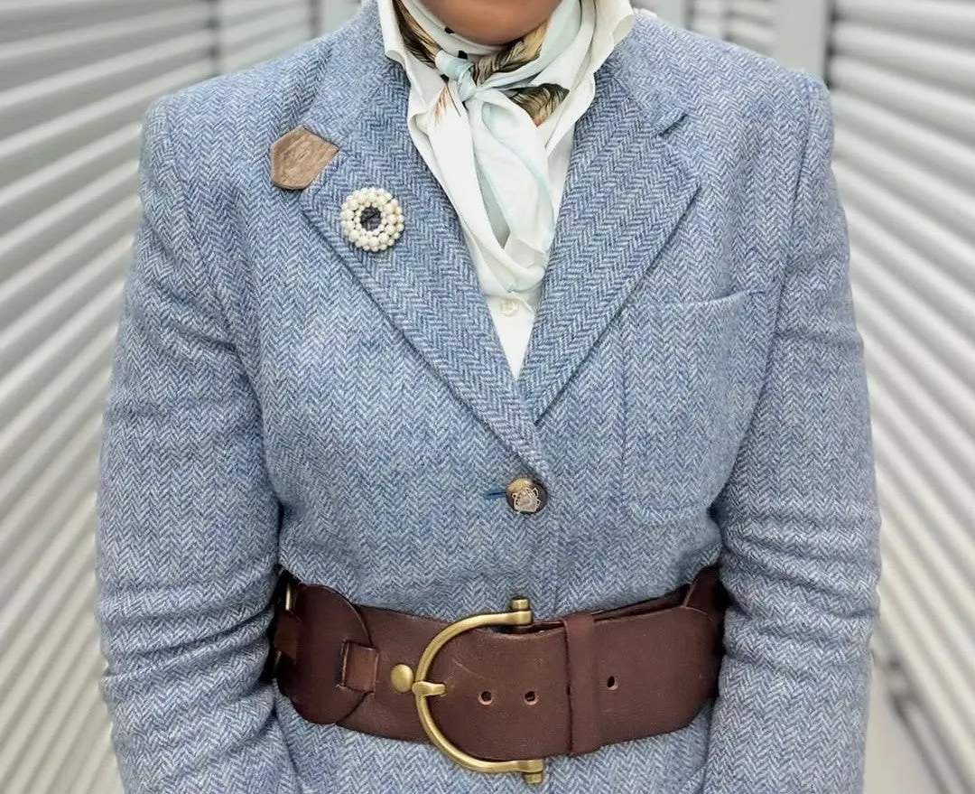 Herringbone tweed blazer
