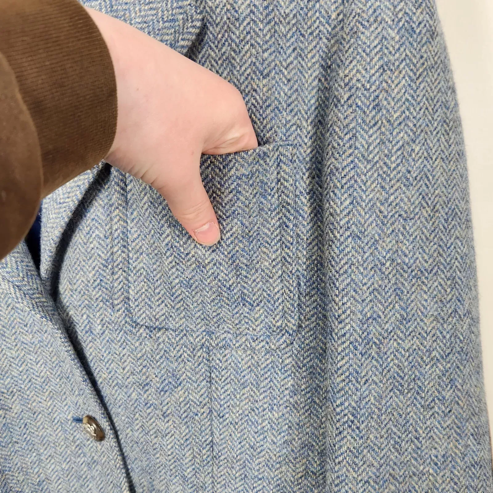 Herringbone tweed blazer