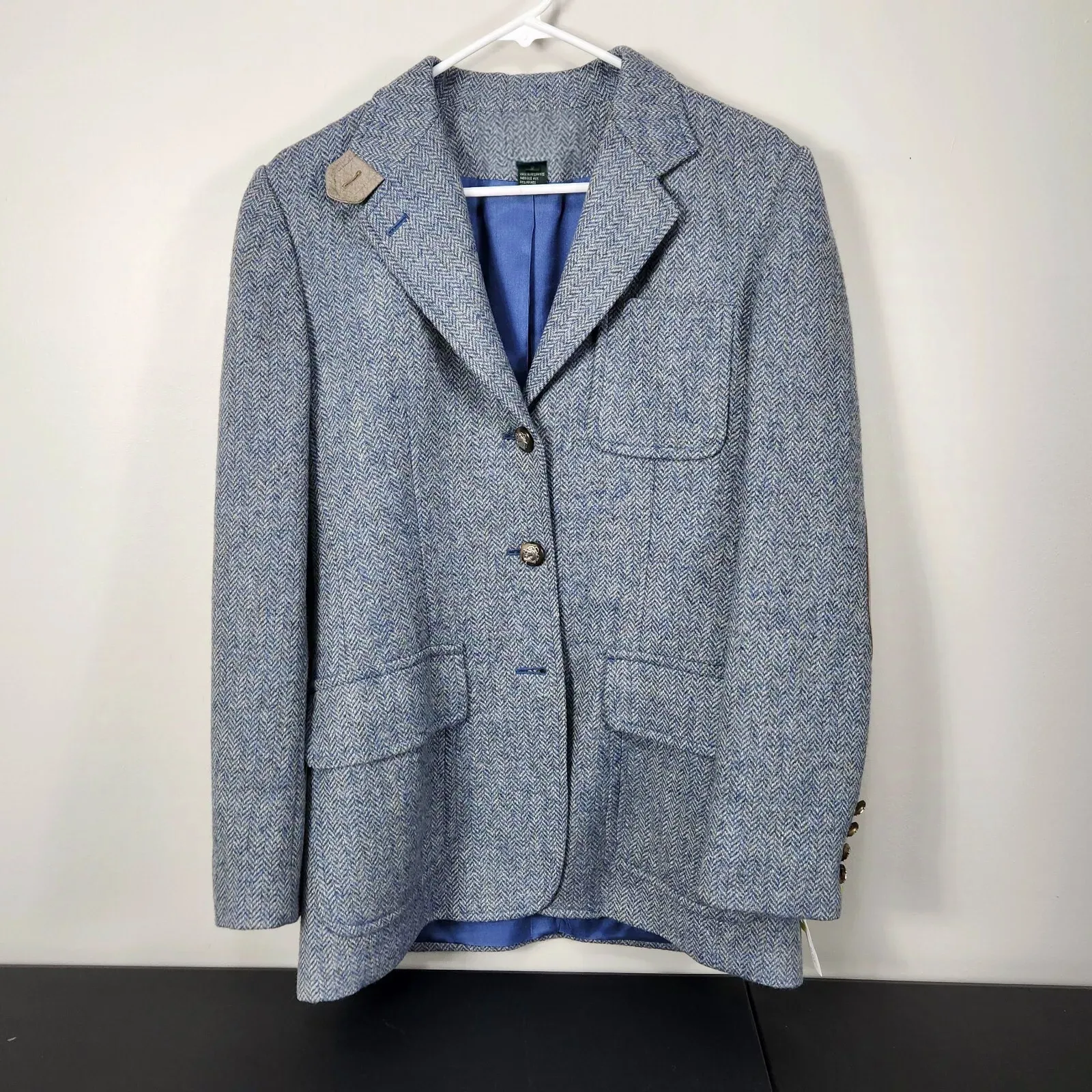 Herringbone tweed blazer