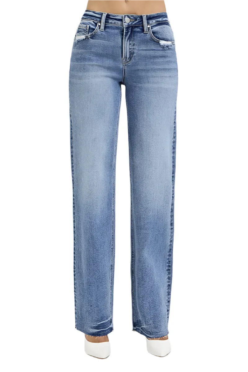 High Rise Straight Leg Jeans