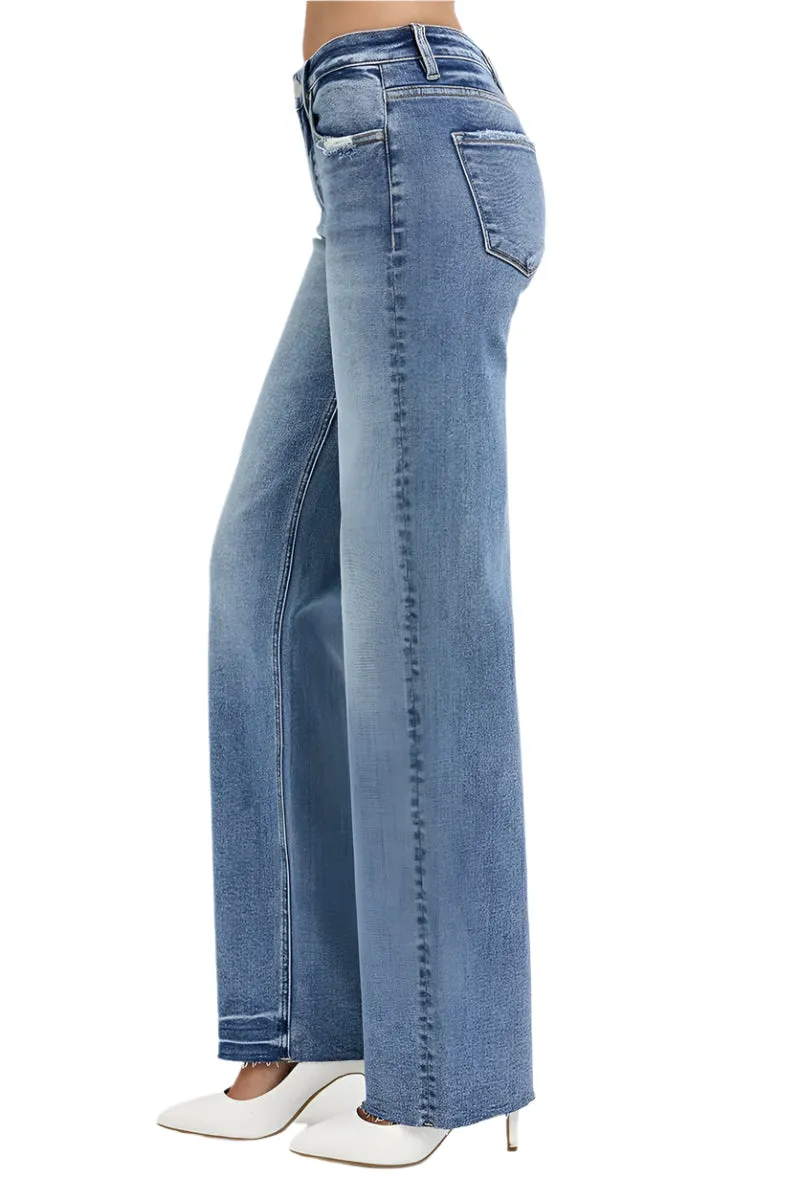 High Rise Straight Leg Jeans