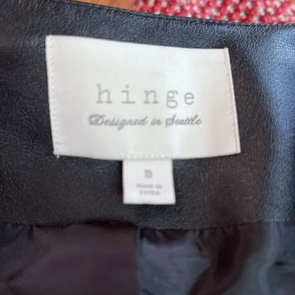 Hinge Tweed Blazer Wool Blend Zip Front Blazer