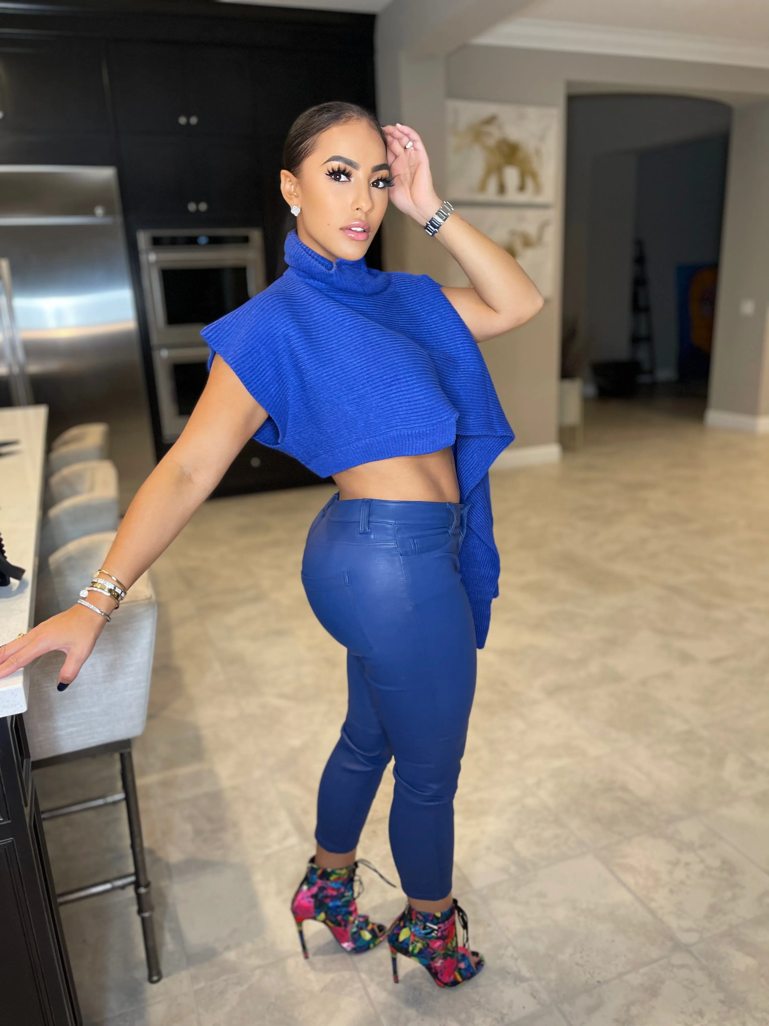 Hot Girl Cold Winter Cropped Knit Sweater